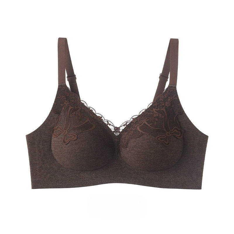Wirefree Bra Comfort - Women Fashion Ribbed Lace Bralette Wire