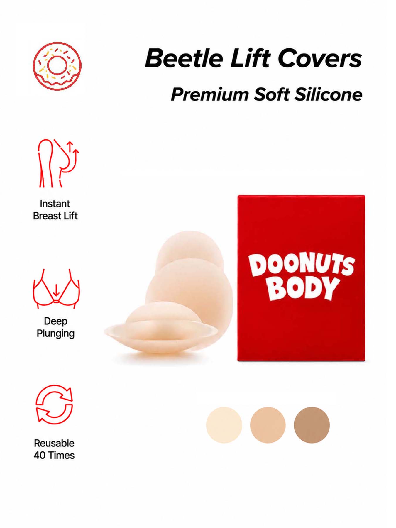 DOONUTS Invisible Breast Lift  - Push Up Bra Silicone recension och pris
